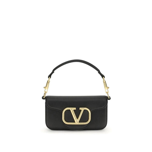 Valentino Garavani Schwarze Bos Taurus Kalbsleder Schultertasche by Valentino Garavani