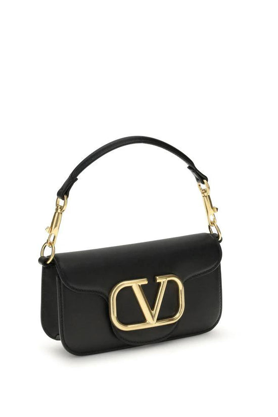 Valentino Garavani Schwarze Bos Taurus Kalbsleder Schultertasche by Valentino Garavani