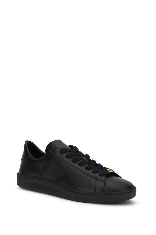 Valentino Garavani Schwarze Bos Taurus Kalbsleder-Sneakers by Valentino Garavani