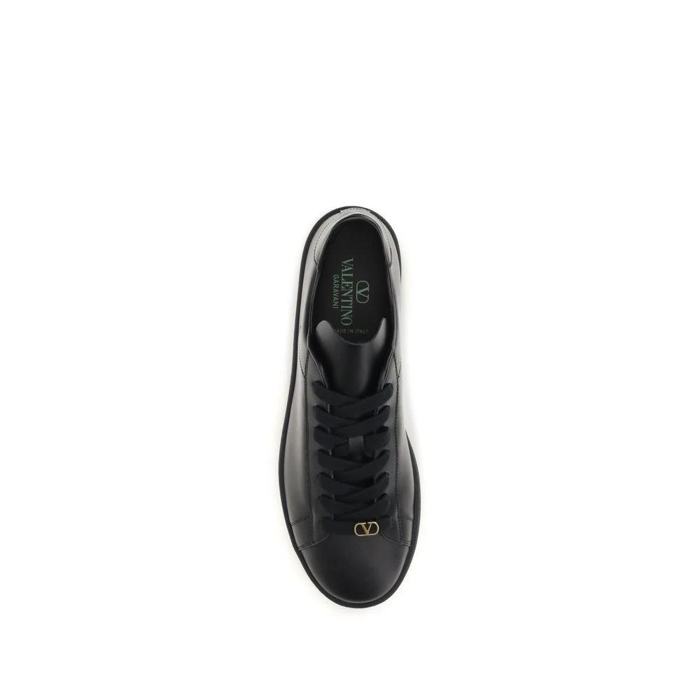Valentino Garavani Schwarze Bos Taurus Kalbsleder-Sneakers by Valentino Garavani