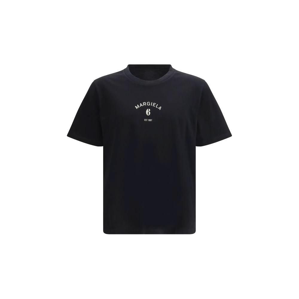 MM6 Schwarzes Baumwoll-T-Shirt by MM6