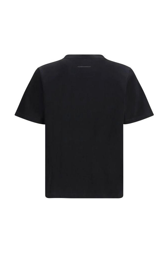 MM6 Schwarzes Baumwoll-T-Shirt by MM6