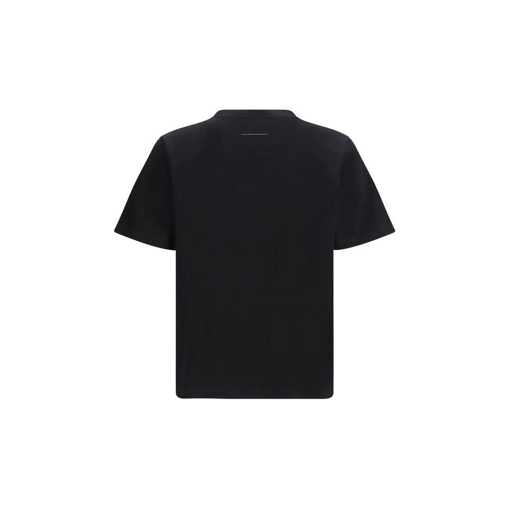 MM6 Schwarzes Baumwoll-T-Shirt by MM6
