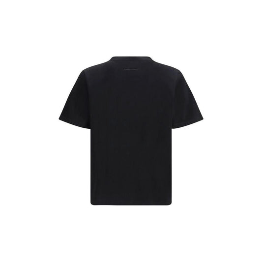 MM6 Schwarzes Baumwoll-T-Shirt by MM6
