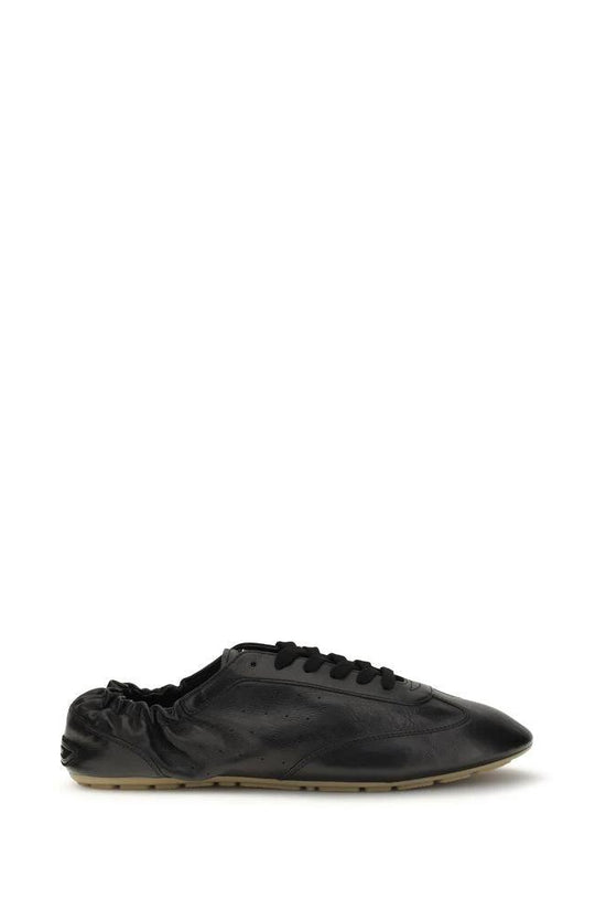 Saint Laurent Schwarze Bos Taurus Kalbsleder Athletic Sneaker by Saint Laurent