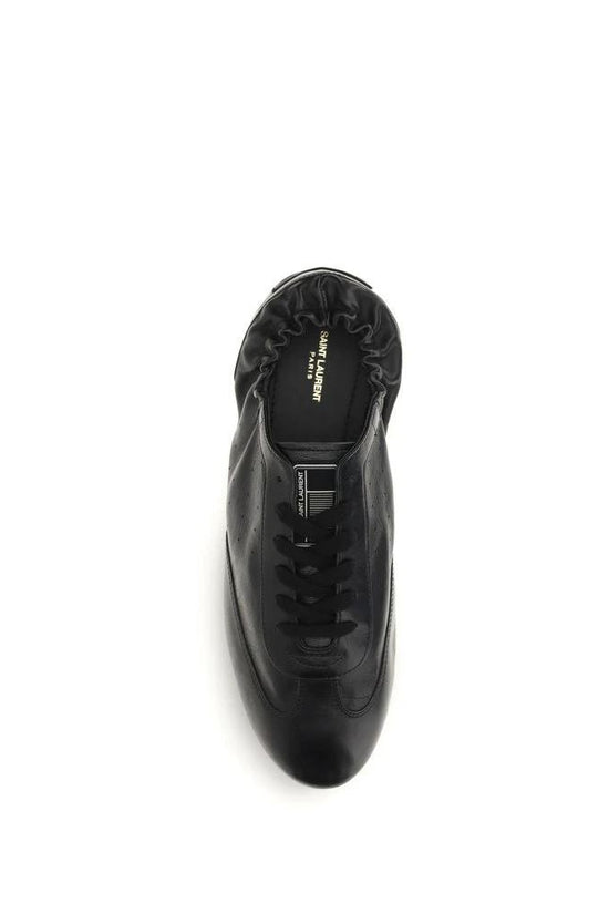 Saint Laurent Schwarze Bos Taurus Kalbsleder Athletic Sneaker by Saint Laurent