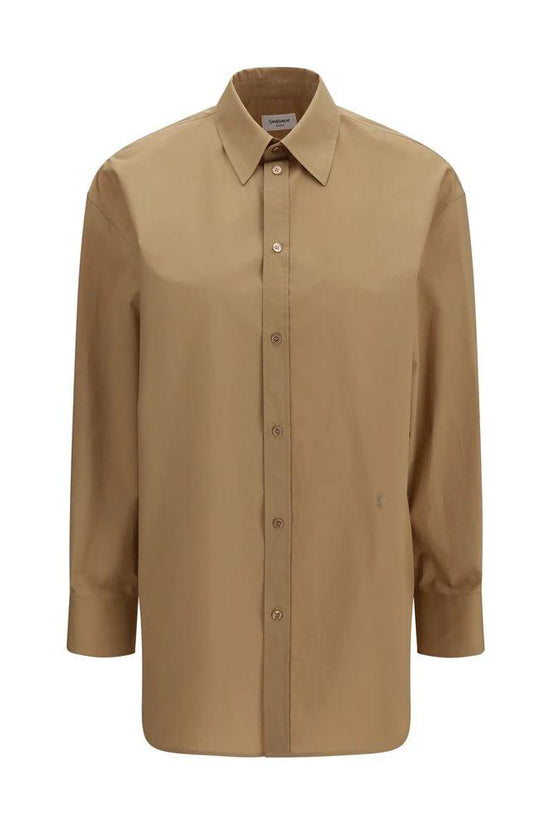 Saint Laurent Beige Cotton Shirt by Saint Laurent