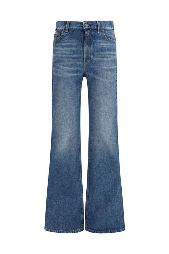 Chloé Blaue ausgestellte Jeans aus Baumwolle by Chloé