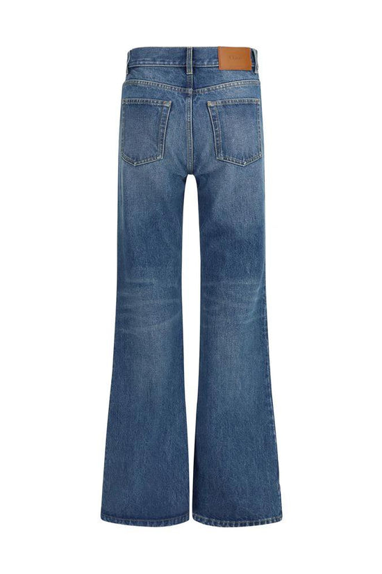 Chloé Blaue ausgestellte Jeans aus Baumwolle by Chloé