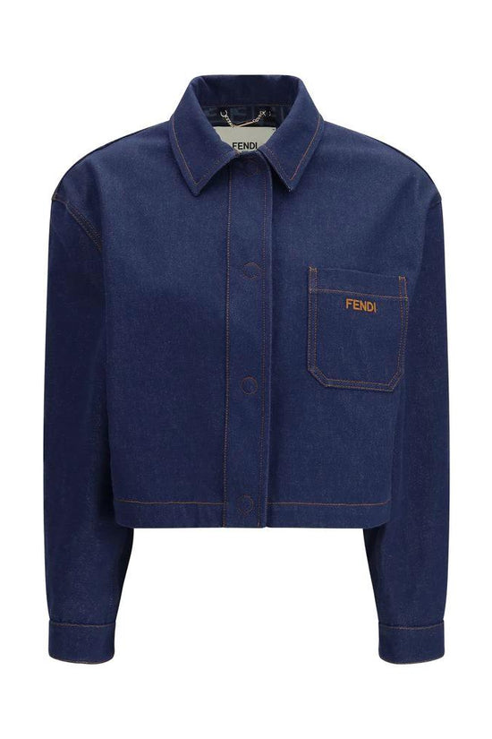 Fendi Blaue Jeansjacke aus Baumwolle by Fendi