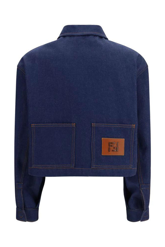 Fendi Blaue Jeansjacke aus Baumwolle by Fendi