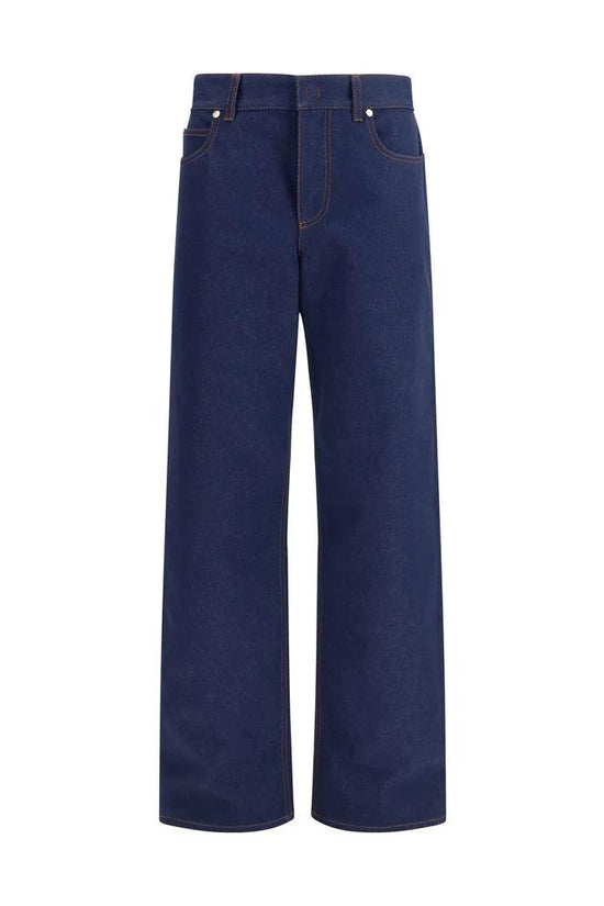 Fendi Blaue Baumwoll-Jeans im geraden Schnitt by Fendi