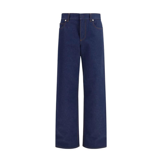 Fendi Blaue Baumwoll-Jeans im geraden Schnitt by Fendi