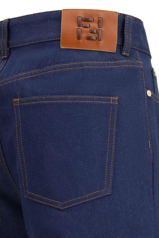 Fendi Blaue Baumwoll-Jeans im geraden Schnitt by Fendi