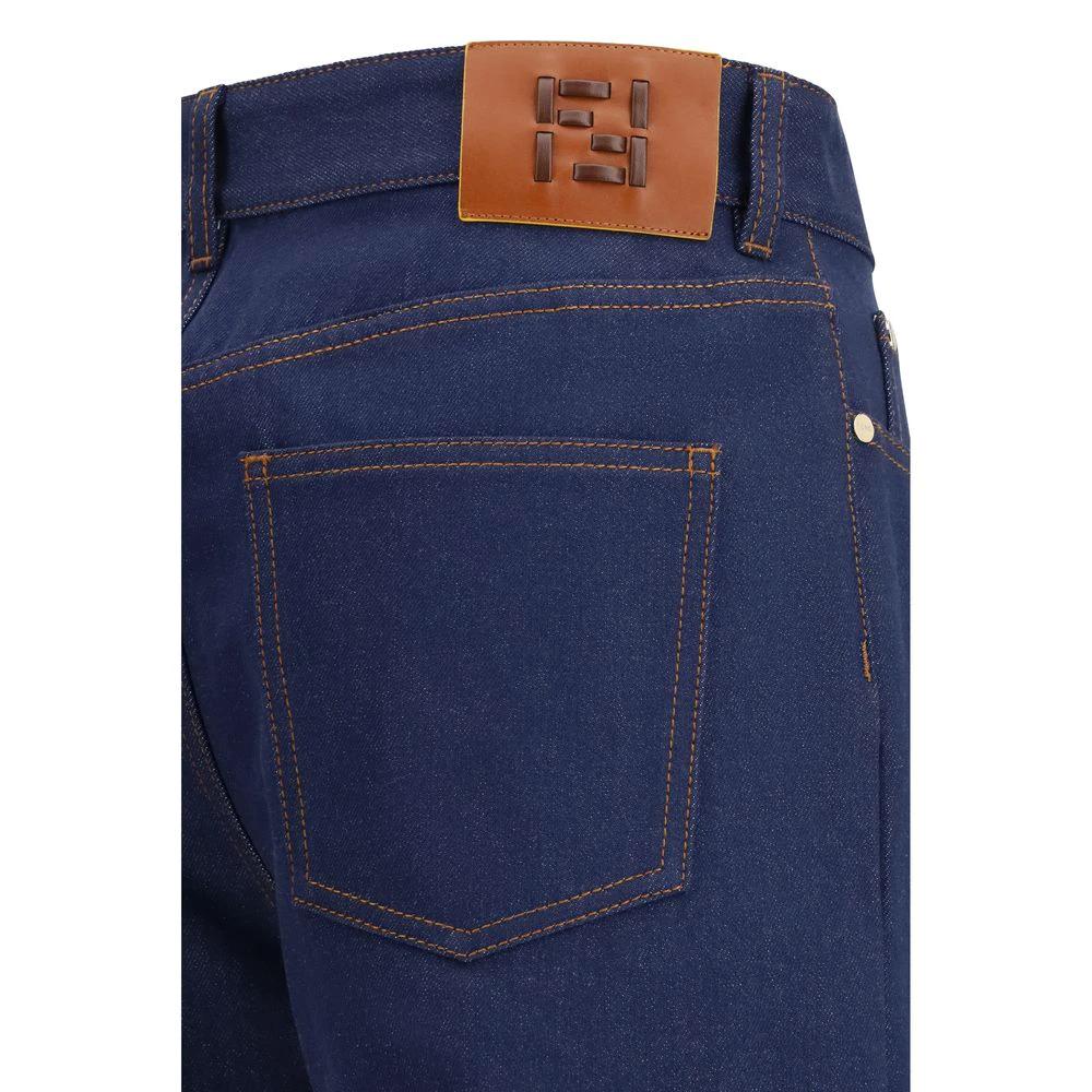 Fendi Blaue Baumwoll-Jeans im geraden Schnitt by Fendi