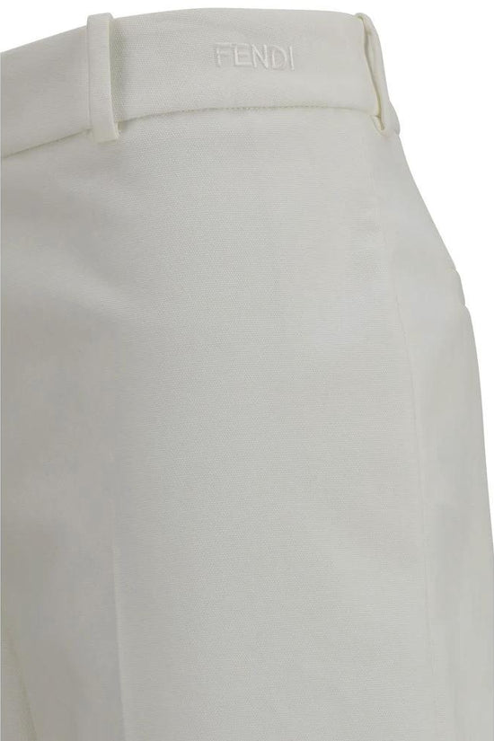 Fendi Weiße Baumwollhose by Fendi