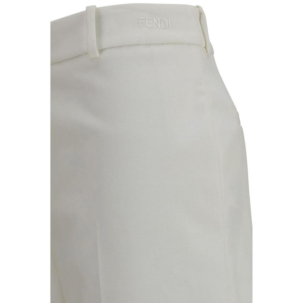 Fendi Weiße Baumwollhose by Fendi