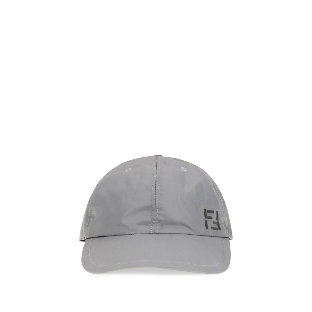 Fendi Graue Nylonkappe (Baseball Cap) by Fendi