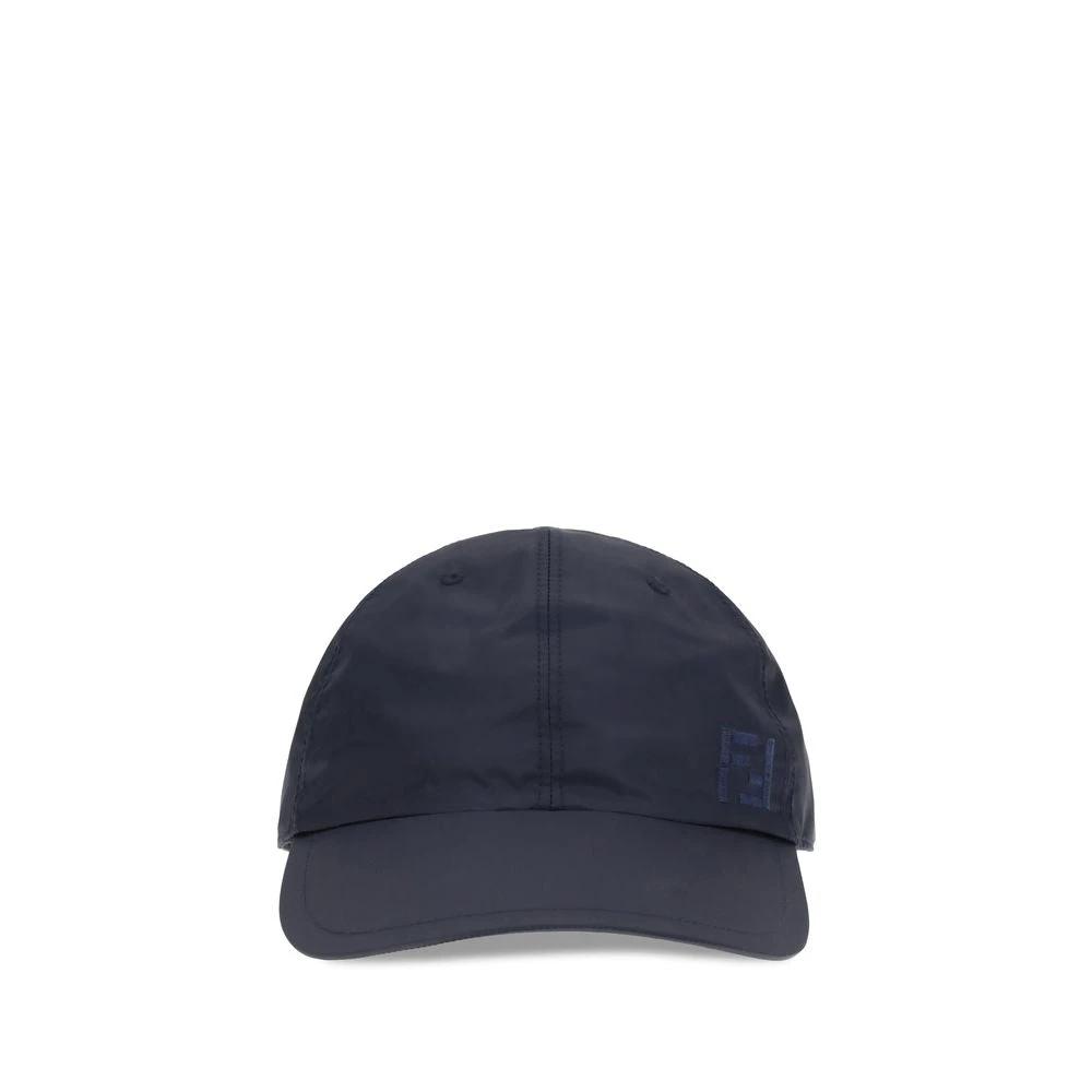 Fendi Schwarze Nylon-Kappe (Baseball Cap) by Fendi