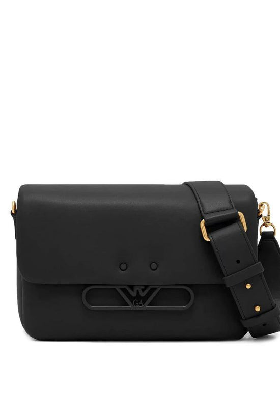 Emporio Armani Schwarze Umhängetasche aus Rindsleder by Emporio Armani