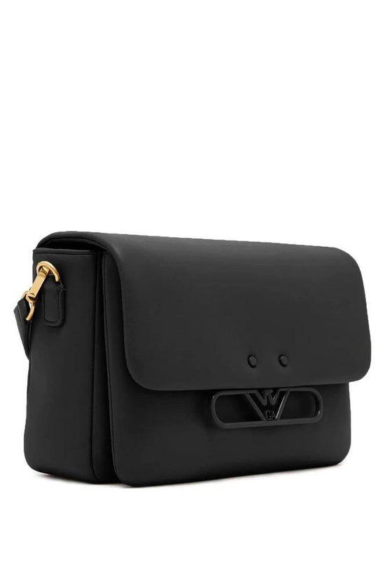 Emporio Armani Schwarze Umhängetasche aus Rindsleder by Emporio Armani
