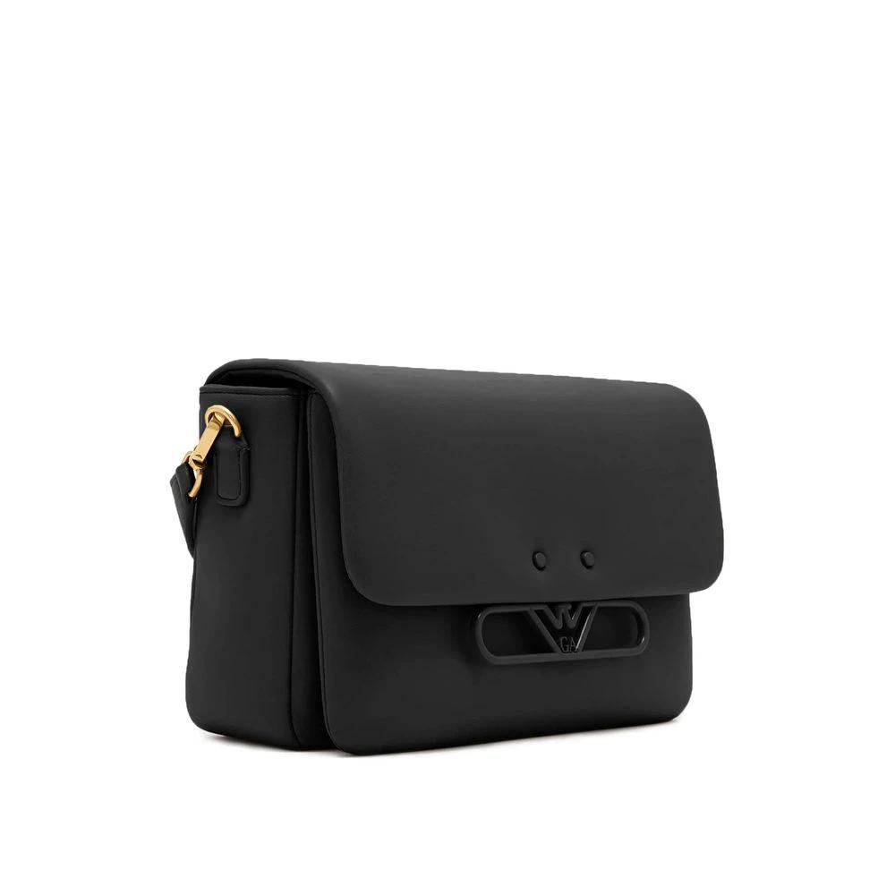 Emporio Armani Schwarze Umhängetasche aus Rindsleder by Emporio Armani