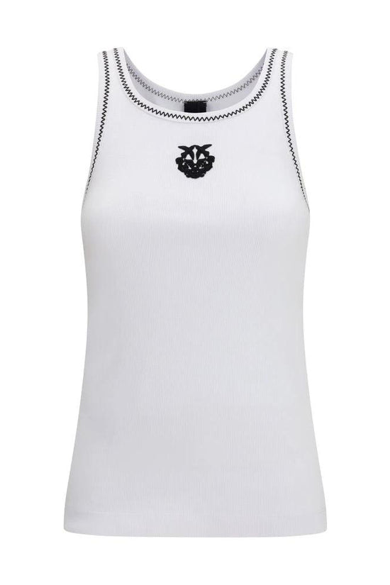 PINKO Weiße Baumwoll-Tanktops by PINKO