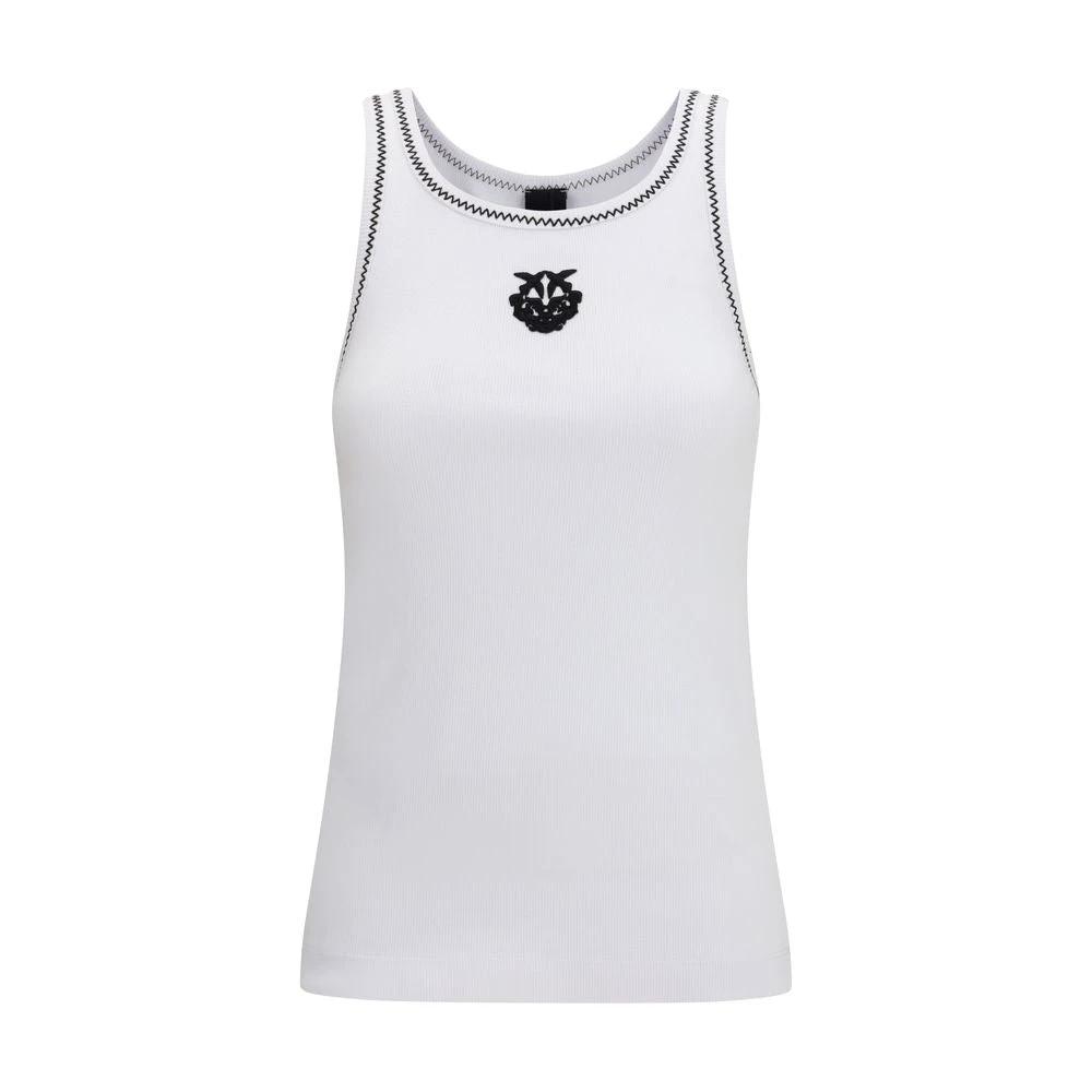 PINKO Weiße Baumwoll-Tanktops by PINKO