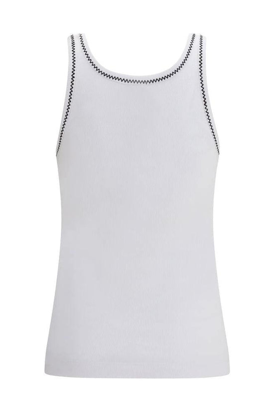 PINKO Weiße Baumwoll-Tanktops by PINKO