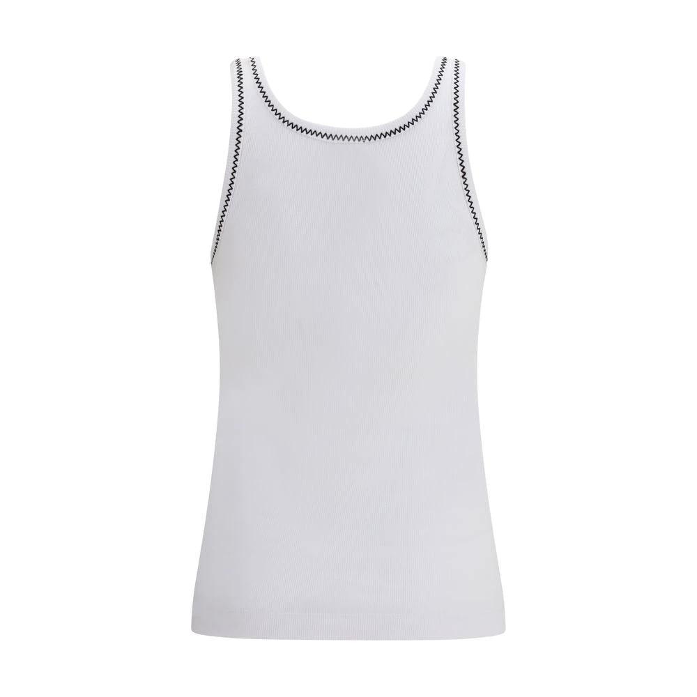PINKO Weiße Baumwoll-Tanktops by PINKO
