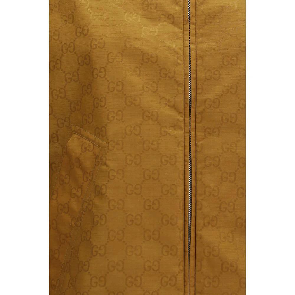Gucci Beige Nylon Shell Jacke by Gucci