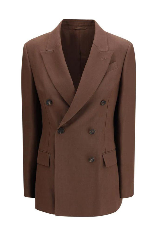 Brunello Cucinelli Cucinelli Brauner Leinenblazer by Brunello Cucinelli Cucinelli