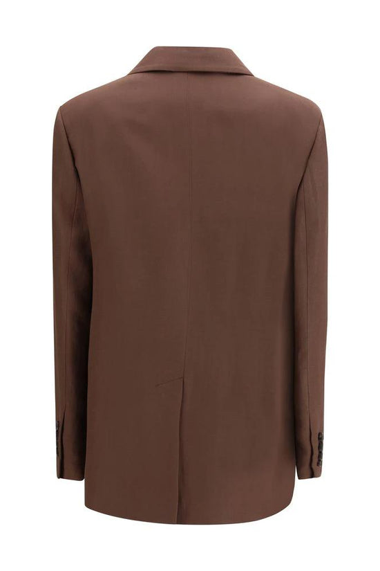 Brunello Cucinelli Brauner Leinenblazer by Brunello Cucinelli