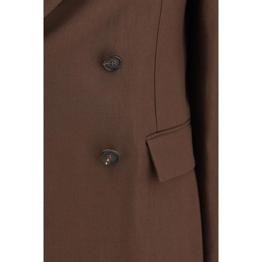 Brunello Cucinelli Brauner Leinenblazer by Brunello Cucinelli