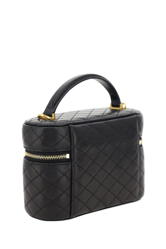 Saint Laurent Schwarze Bos Taurus Kalbsleder Schultertasche by Saint Laurent