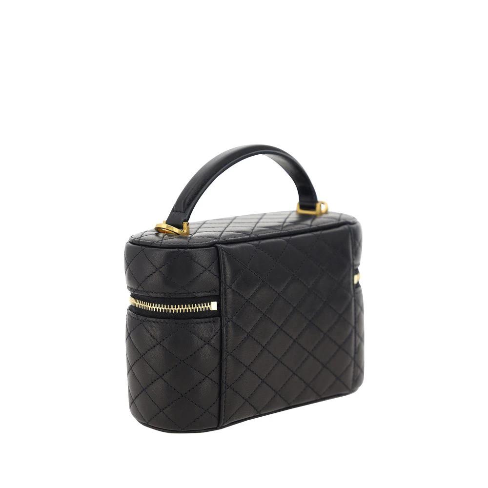 Saint Laurent Schwarze Bos Taurus Kalbsleder Schultertasche by Saint Laurent