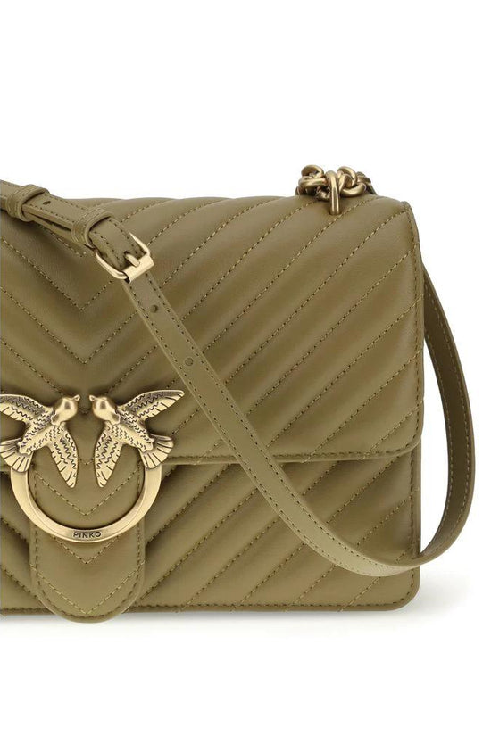 PINKO Bicolor Calf Leather Bos Taurus Schultertasche by PINKO