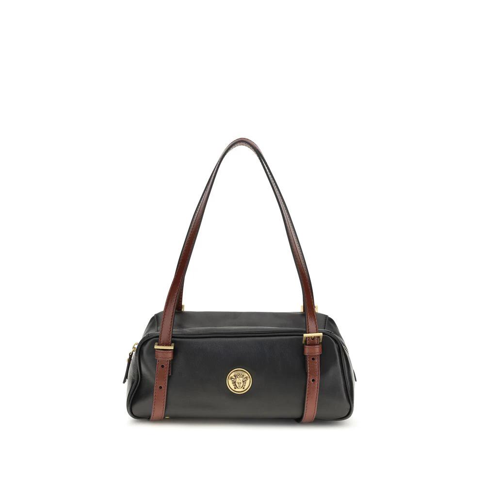 Versace Schwarze Lammleder Schultertasche Ovis Aries Aries by Versace