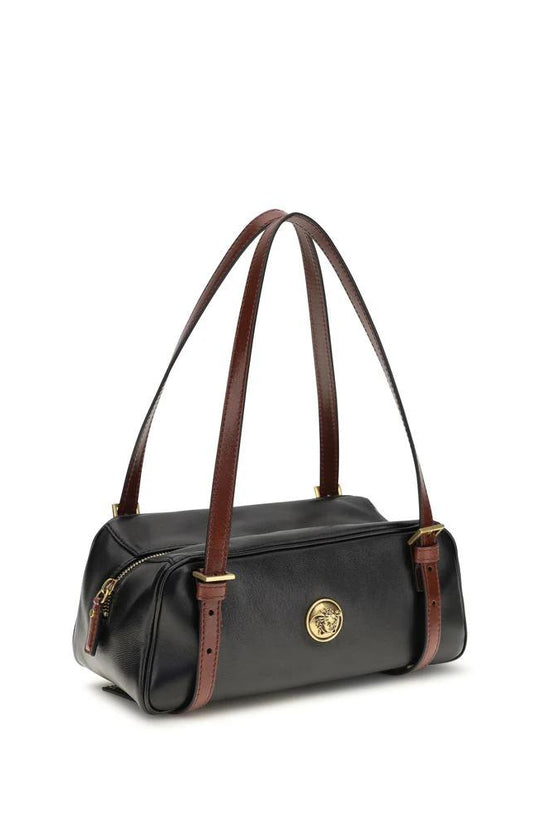 Versace Schwarze Lammleder Schultertasche Ovis Aries Aries by Versace