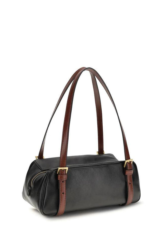 Versace Schwarze Lammleder Schultertasche Ovis Aries Aries by Versace
