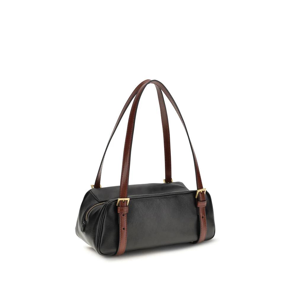 Versace Schwarze Lammleder Schultertasche Ovis Aries Aries by Versace