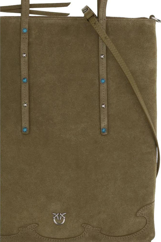 PINKO Schultertasche aus zweifarbigem Kalbsleder Bos Taurus by PINKO