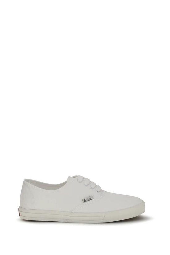 Prada Weiße Low-Top-Sneaker aus Baumwolle by Prada