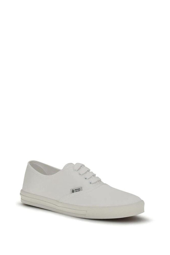 Prada Weiße Low-Top-Sneaker aus Baumwolle by Prada