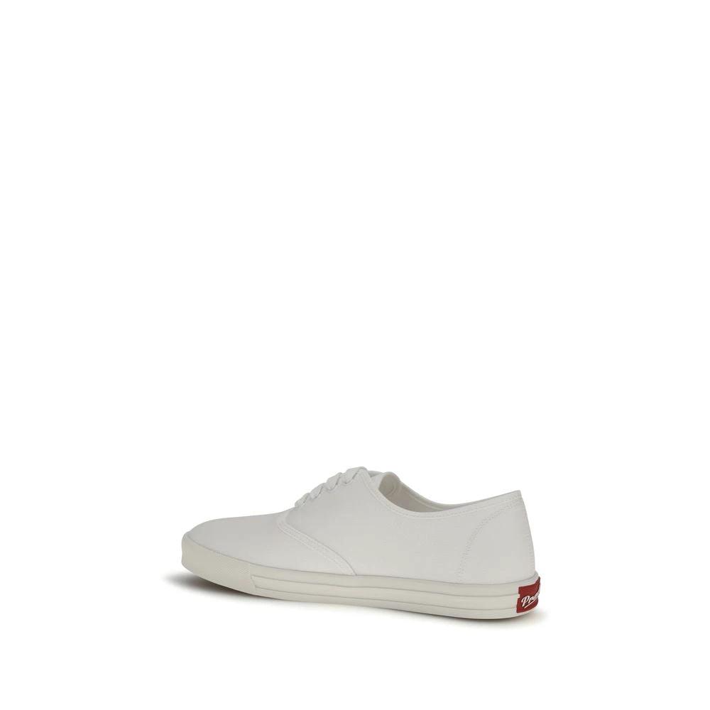Prada Weiße Low-Top-Sneaker aus Baumwolle by Prada