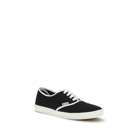 Prada Schwarze Low-Top-Sneaker aus Baumwolle by Prada