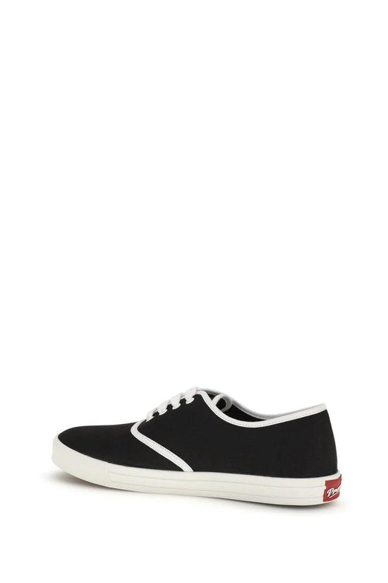 Prada Schwarze Low-Top-Sneaker aus Baumwolle by Prada