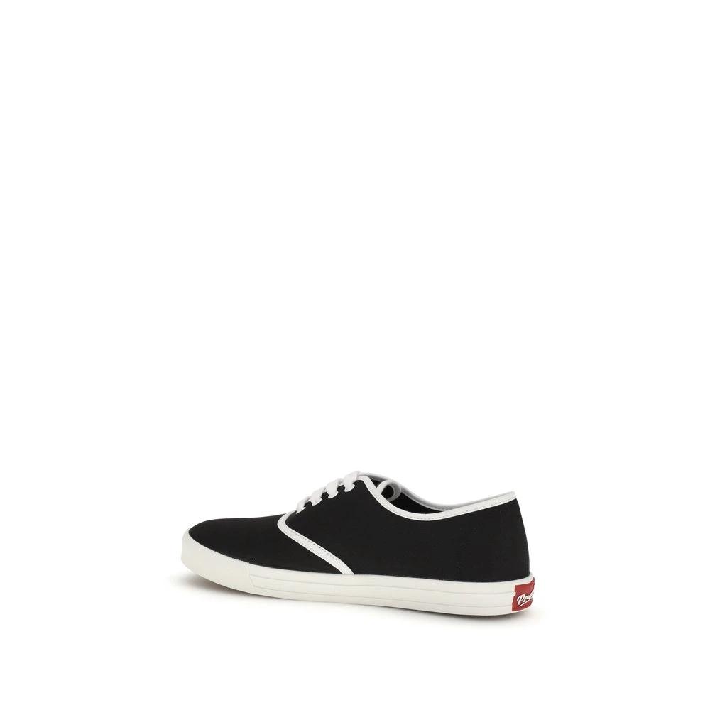 Prada Schwarze Low-Top-Sneaker aus Baumwolle by Prada