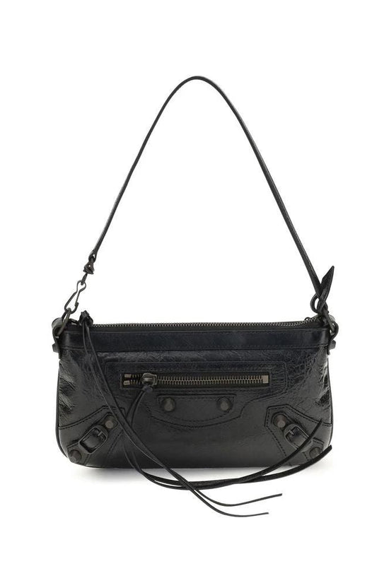 Balenciaga Schwarze Lammleder Schultertasche Ovis Aries Aries by Balenciaga