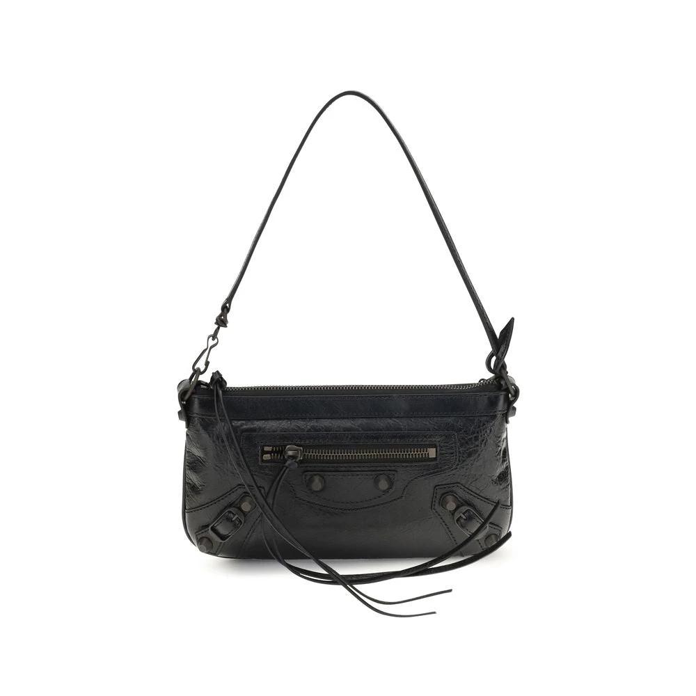 Balenciaga Schwarze Lammleder Schultertasche Ovis Aries Aries by Balenciaga